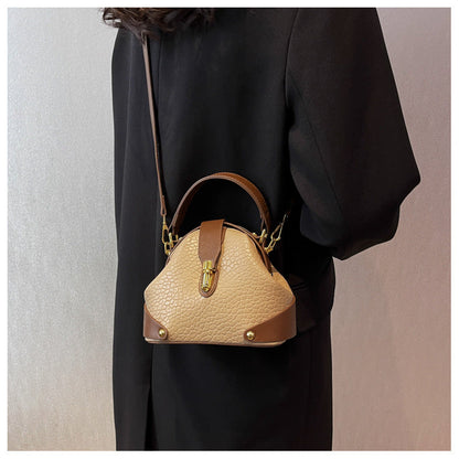 Tahlia - Korean Retro Lychee Pattern Handbag