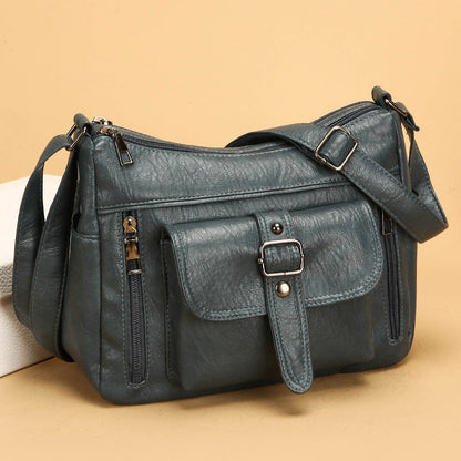 Norah - Retro Tactile Feel Shoulder Messenger Bag