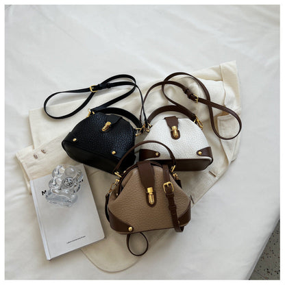 Tahlia - Korean Retro Lychee Pattern Handbag