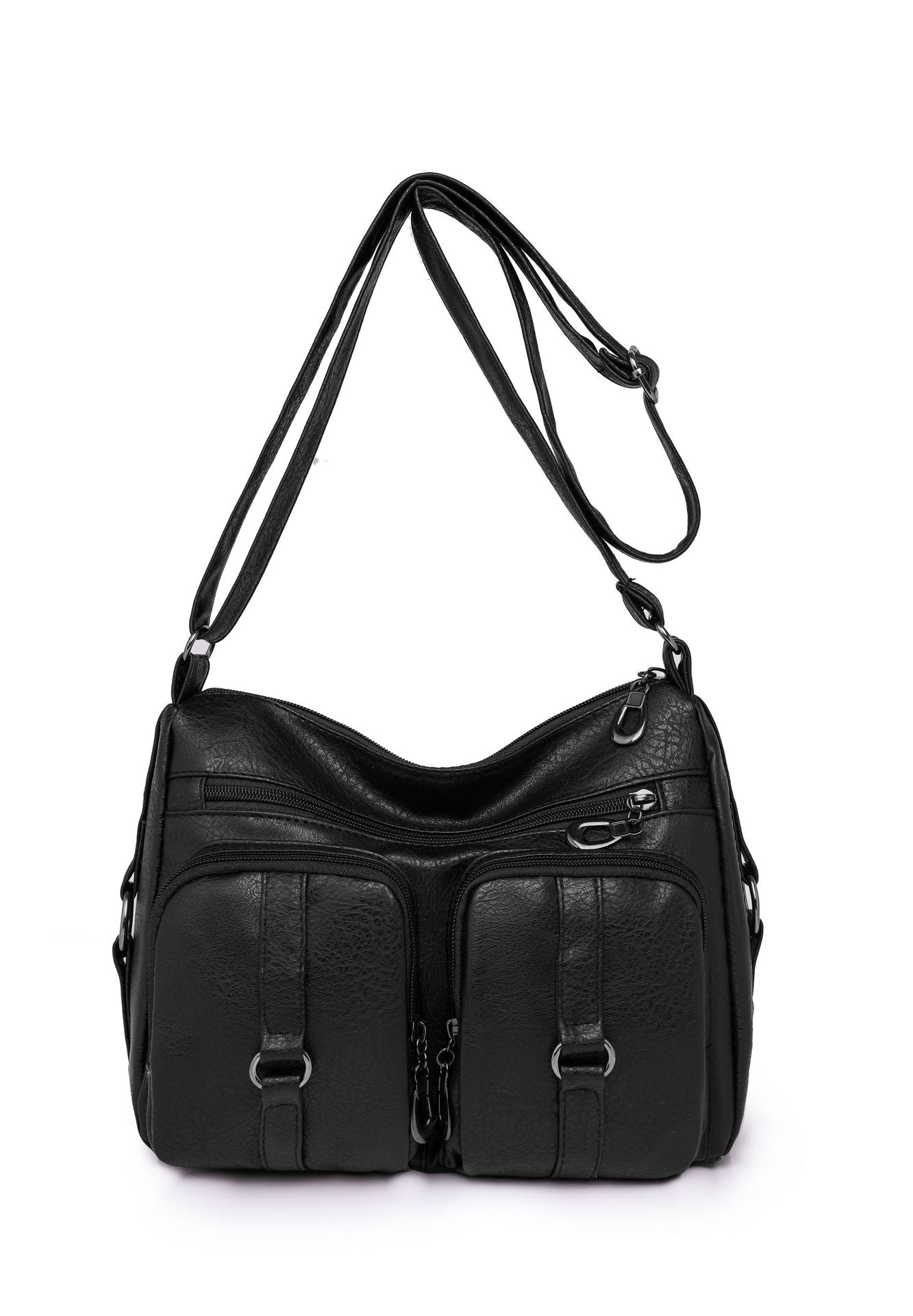 Livia - Solid Color PU Crossbody Bag For Women